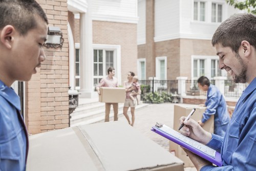 Professional office movers planning a business relocation in a Dutch city