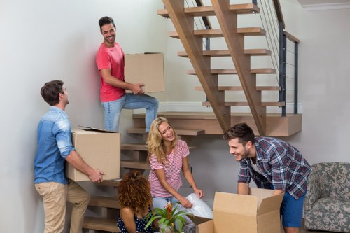 Moving team handling a residential relocation in the Netherlands