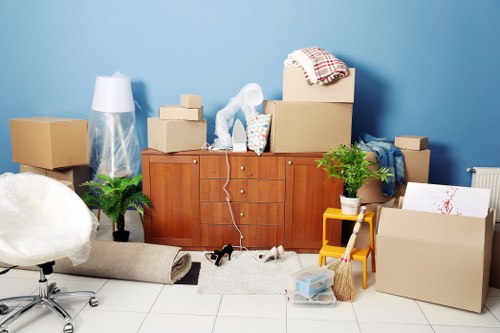 Removal van loading belongings for a local Dutch move