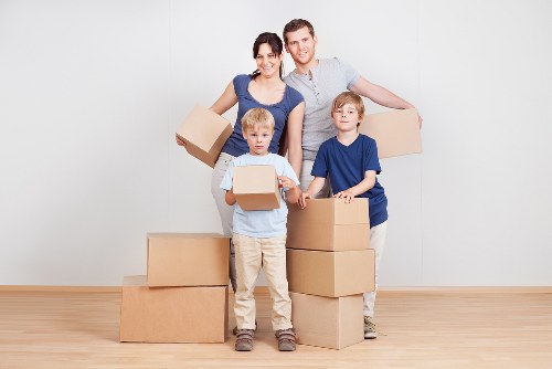 Careful furniture loading during a removals job in the Netherlands