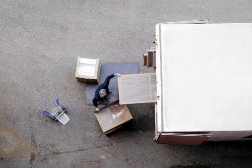 Office relocation items being prepared for transport in the Netherlands