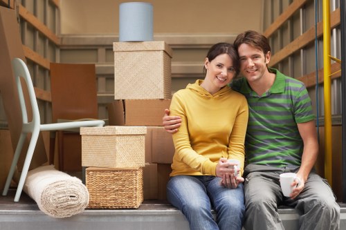 Business move preparation checklist with boxes and labels for a Netherlands commercial relocation