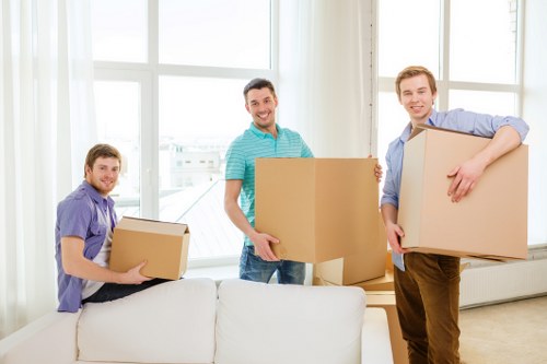 Careful loading of furniture for a house relocation