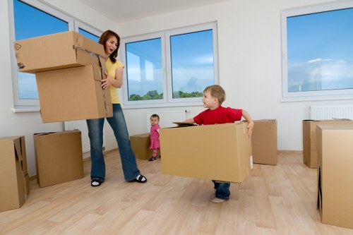 Loading furniture into a removal truck for a local move in the Netherlands