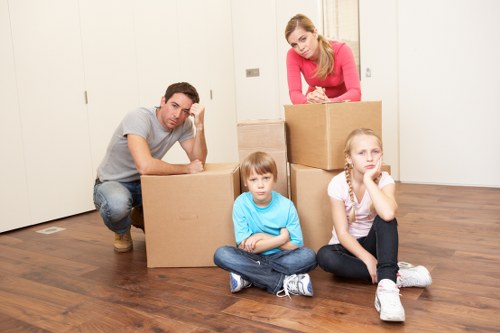 Moving van service for residential relocation in Dutch neighborhood