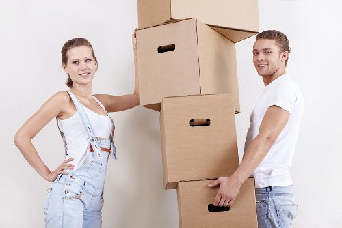Careful furniture handling in a Dutch apartment move